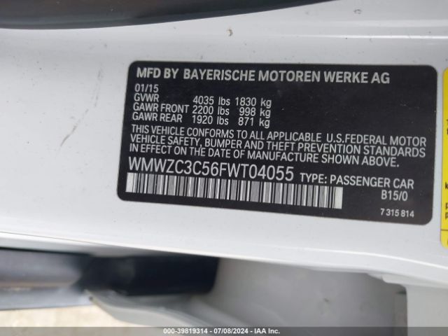 WMWZC3C56FWT04055 Mini Countryman Cooper S