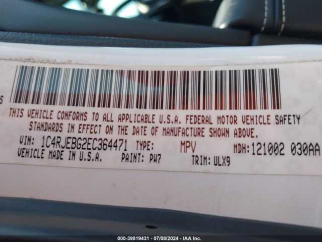 1C4RJEBG2EC364471 Jeep Grand Cherokee Limited