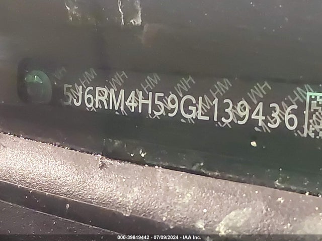 Honda CR-V EX 2016 5J6RM4H59GL139436 Image 9