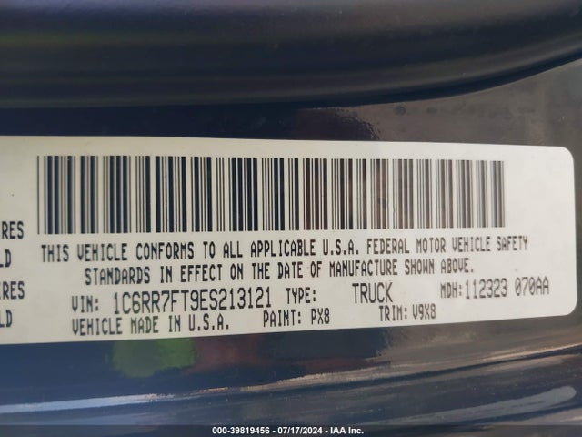 RAM 1500 Express 2014 1C6RR7FT9ES213121 Image 9