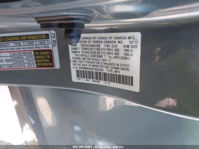 2HKRM4H30EH620262 Honda CR-V LX