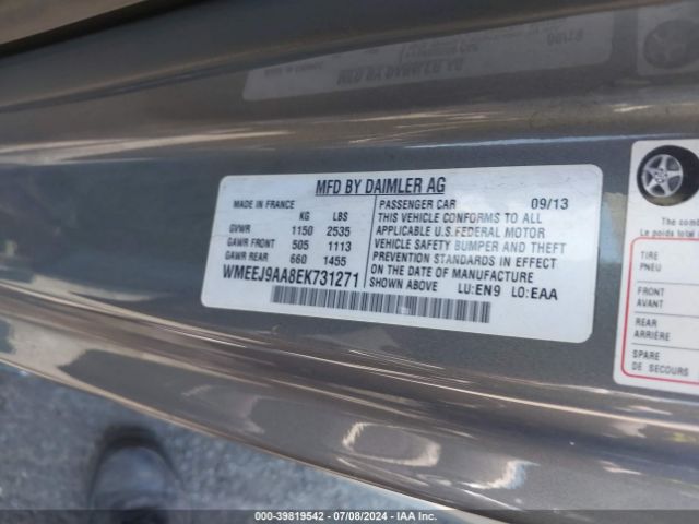 WMEEJ9AA8EK731271 Smart Fortwo Electric Drive Passion