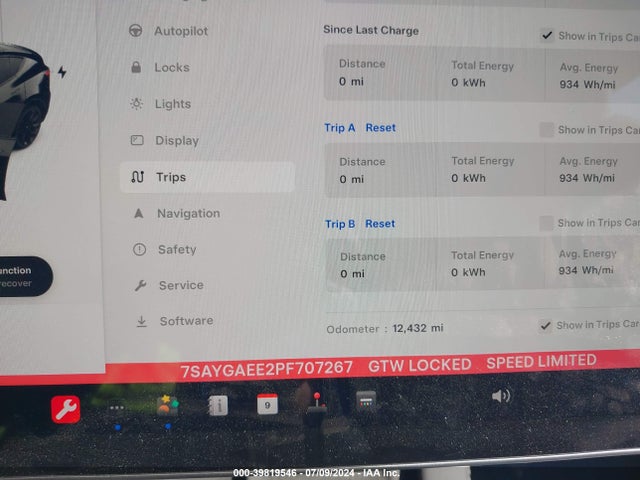 7SAYGAEE2PF707267 Tesla Model Y Awd/long Range Dual Motor All-wheel Drive