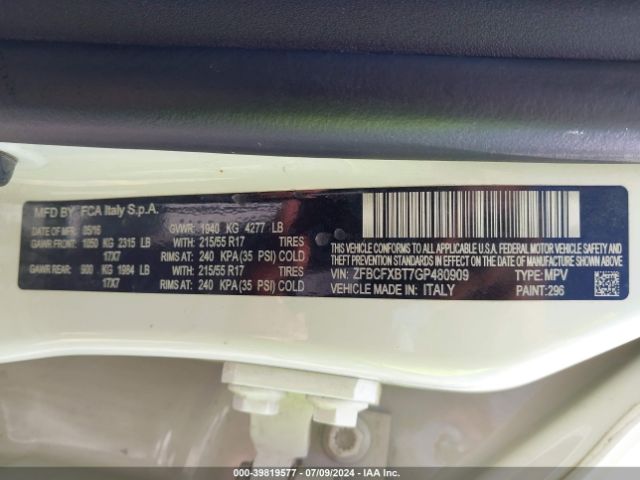 ZFBCFXBT7GP480909 Fiat 500x Easy