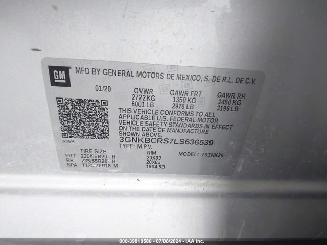 Chevrolet Blazer Fwd 2lt 2020 3GNKBCRS7LS636539 Image 9