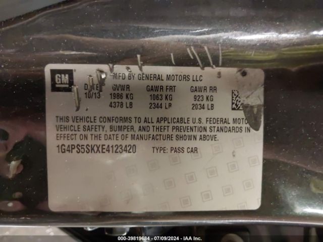 1G4PS5SKXE4123420 Buick Verano Leather Group