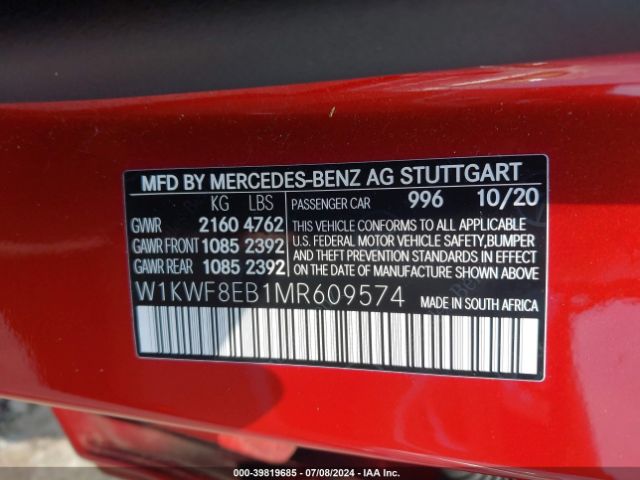 W1KWF8EB1MR609574 Mercedes-Benz C 300 4matic