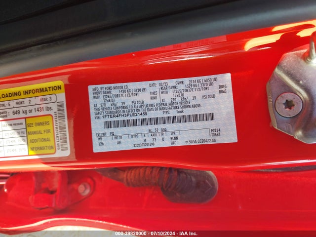 Ford Ranger Xlt 2023 1FTER4FH3PLE21459 Image 9