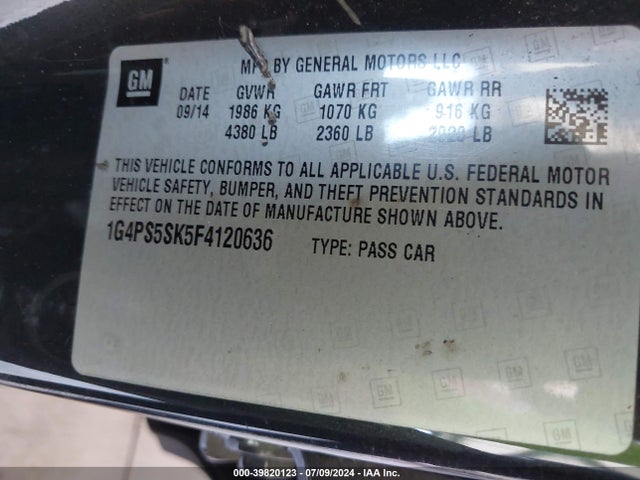 1G4PS5SK5F4120636 Buick Verano Leather Group