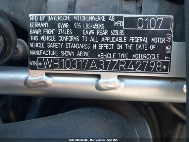 2007 BMW R1200 WB10317A37ZR42798 Photo 9