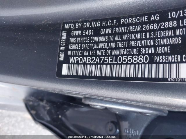 WP0AB2A75EL055880 Porsche Panamera 4s
