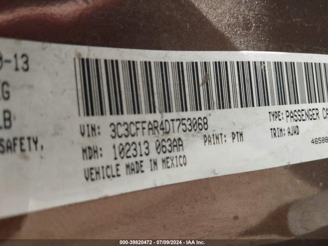 2013 FIAT 500 3C3CFFAR4DT753068 Photo 8