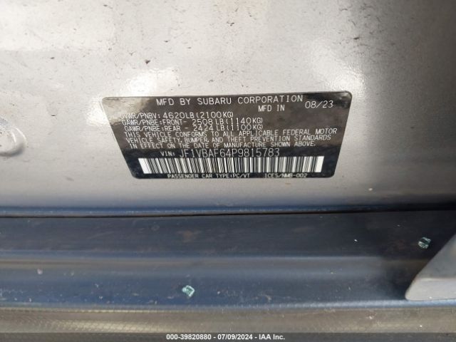 JF1VBAF64P9815783 Subaru Wrx Premium