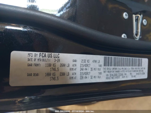 3C4NJDDB2LT233343 Jeep Compass Trailhawk 4x4