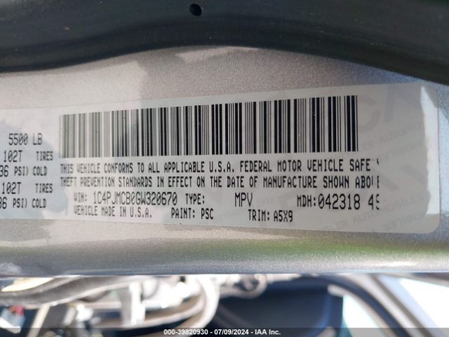 1C4PJMCB0GW320670 Jeep Cherokee Latitude