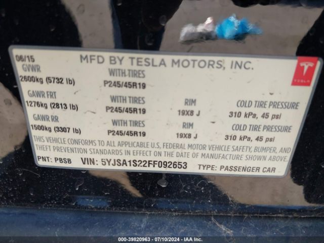 5YJSA1S22FF092653 Tesla Model S 70d/85d/p85d