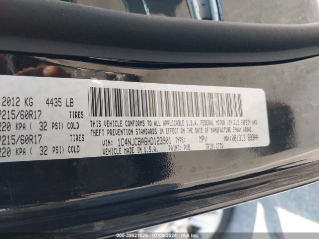 1C4NJCBA6HD123901 Jeep Compass Sport Fwd