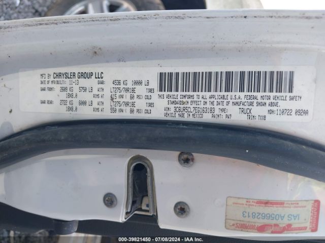 3C6UR5CL7EG163183 RAM 2500 Tradesman