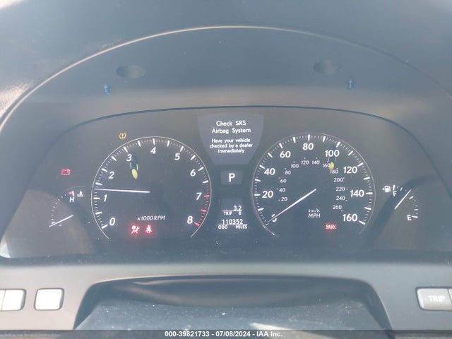 39821733 :رقم المزاد ، JTHGL46F575018594 vin ، 2007 Lexus Ls 460 L مزاد بيع