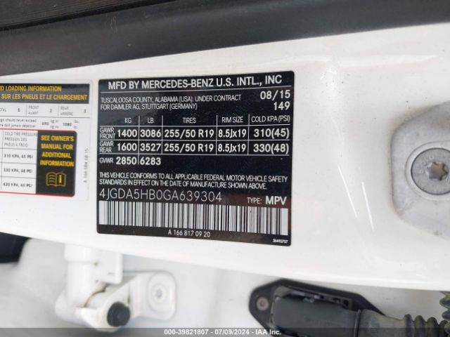 4JGDA5HB0GA639304 Mercedes-Benz Gle 350 4matic