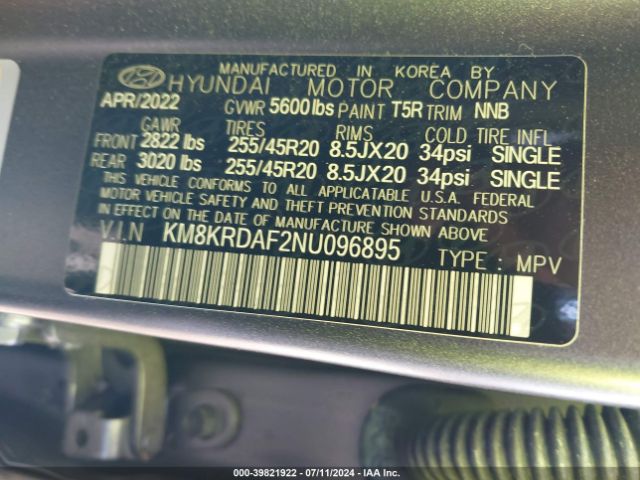 KM8KRDAF2NU096895 Hyundai Ioniq 5 Limited