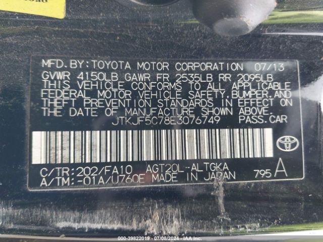 JTKJF5C78E3076749 Scion TC