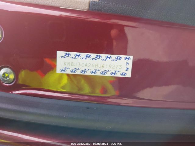 KM8J3CA26HU419273 Hyundai Tucson Limited