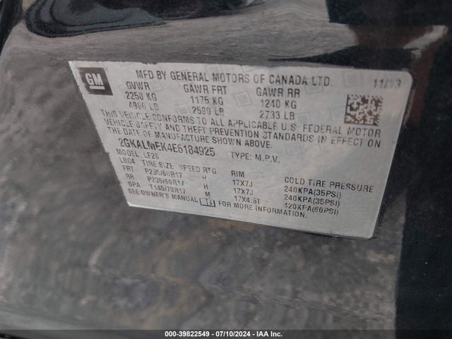 2GKALMEK4E6184925 GMC Terrain Sle-1