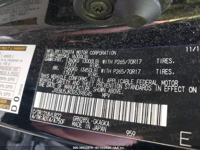 Toyota 4runner Sr5 Premium 2016 JTEBU5JR3G5398045 Image 9