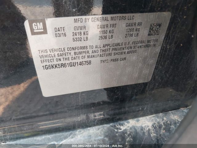1G6KK5R61GU146758 Cadillac Ct6 Platinum