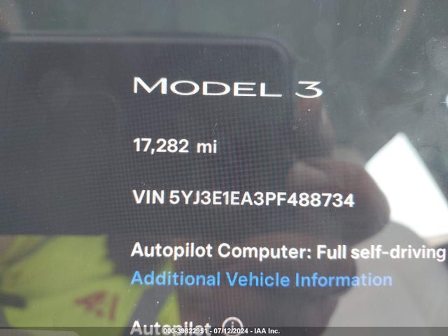 Tesla Model 3 Rear-wheel Drive 2023 5YJ3E1EA3PF488734 Image 9