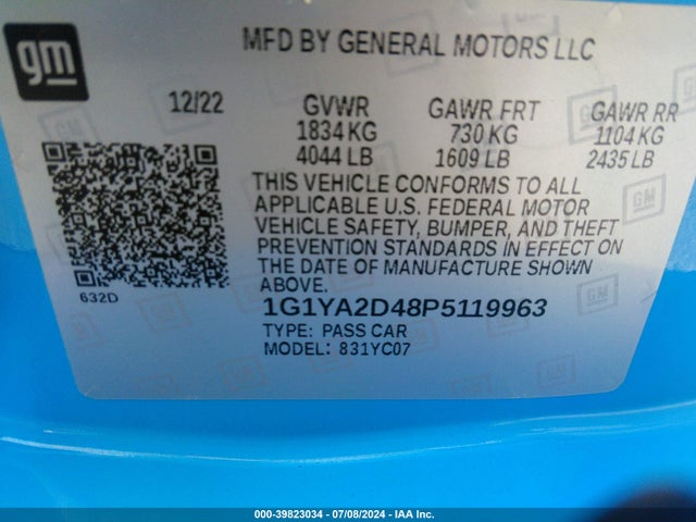 Chevrolet Corvette Stingray Rwd  1lt 2023 1G1YA2D48P5119963 Image 9