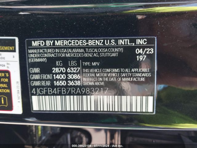 4JGFB4FB7RA983217 Mercedes-Benz Gle 350 4matic