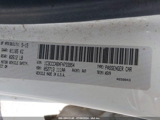 1C3CCCABXFN733954 Chrysler 200 Limited