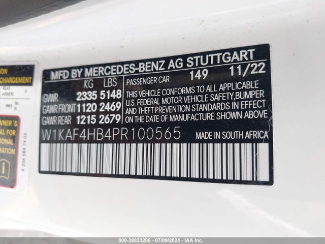 W1KAF4HB4PR100565 Mercedes-Benz C 300 4matic