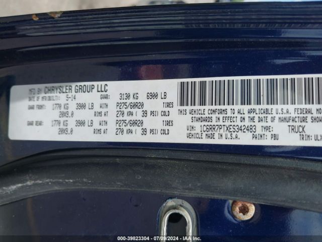 1C6RR7PTXES342483 RAM 1500 Longhorn Limited