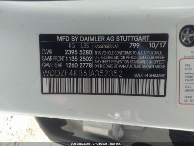 WDDZF4KB6JA352352 Mercedes-Benz E 300 4matic