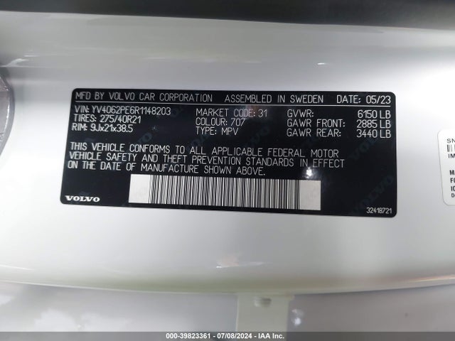 YV4062PE6R1148203 Volvo Xc90 B6 Plus Bright Theme 7-seater