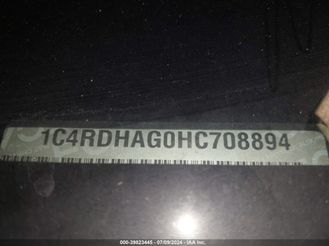 1C4RDHAG0HC708894 Dodge Durango Sxt Rwd