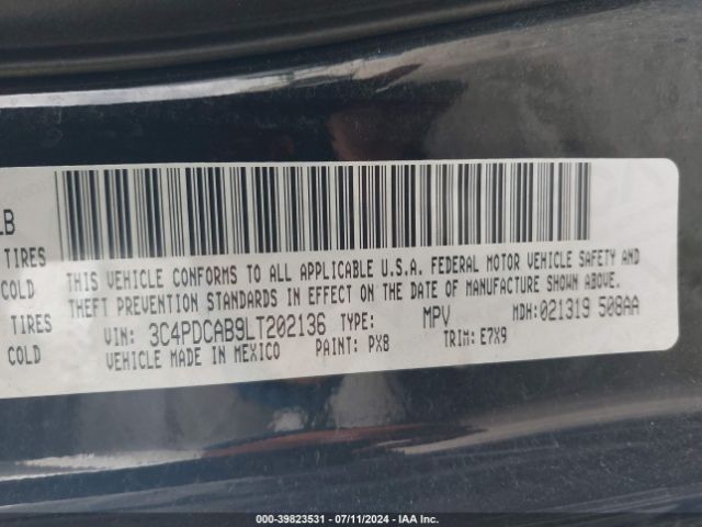 3C4PDCAB9LT202136 Dodge Journey Se Value