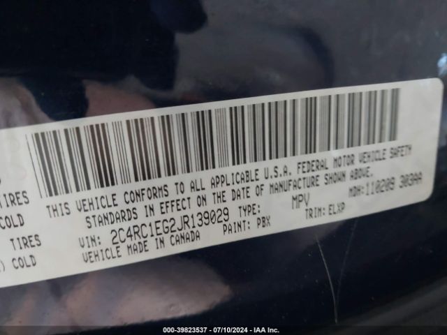 2C4RC1EG2JR139029 Chrysler Pacifica Touring L Plus