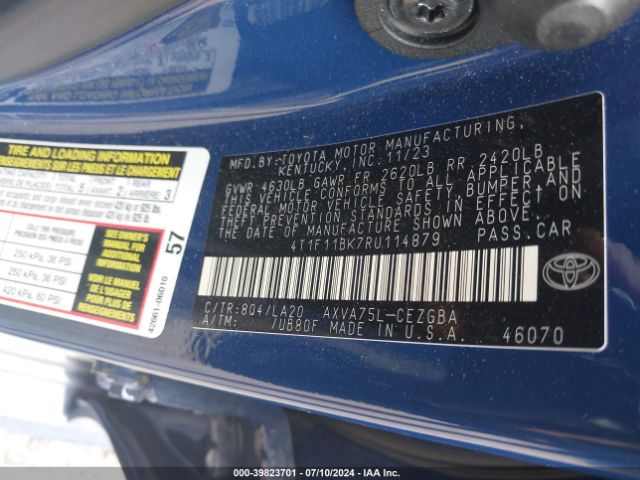 4T1F11BK7RU114879 Toyota CAMRY XLE