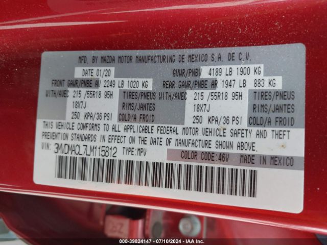 3MVDMACL7LM115812 Mazda Cx-30 Select Package