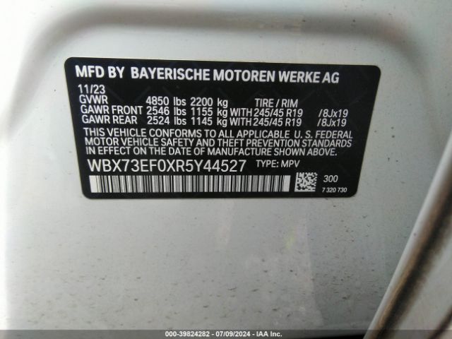 WBX73EF0XR5Y44527 BMW X1 Xdrive28i
