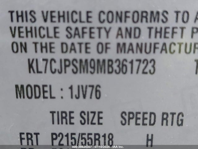 Chevrolet Trax Awd Lt 2021 KL7CJPSM9MB361723 Image 9