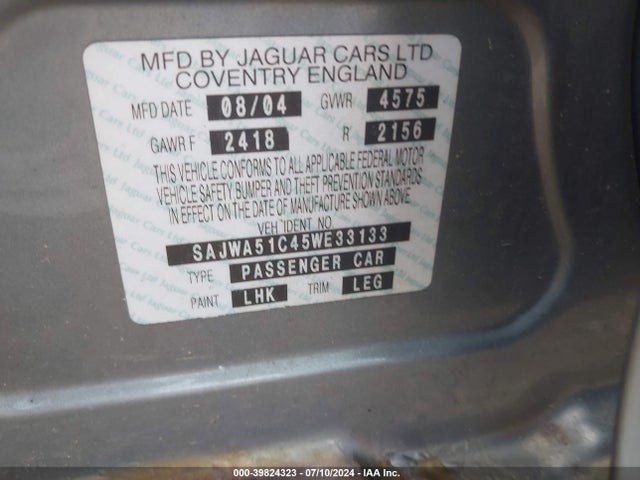 2005 JAGUAR X-TYPE SAJWA51C45WE33133 Photo 8