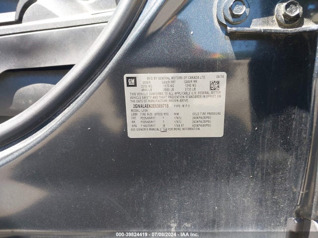 Chevrolet EQUINOX LS 2014 2GNALAEK2E6369718 Image 9