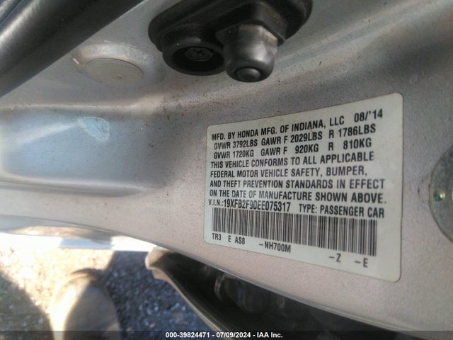Honda Civic Ex-l 2014 19XFB2F90EE075317 Image 9
