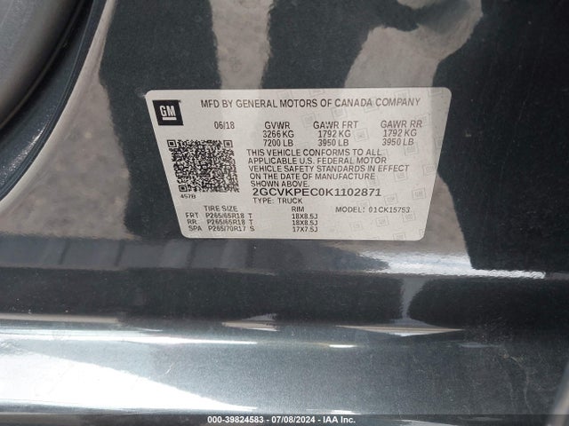 Chevrolet Silverado 1500 Ld Lt 2019 2GCVKPEC0K1102871 Image 9
