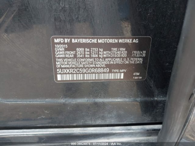 5UXKR2C59G0R68849 BMW X5 Sdrive35i